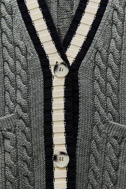 KNIT JACKET WITH PIPED SEAMS - Zara фото 8