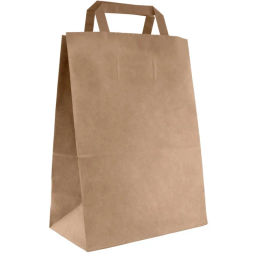 Пакет бум. с плоск.ручк.1сл.окт.28х24х14 НМ Т 80гр.1-2 цв.250шт/уп(ВАЛИКО)