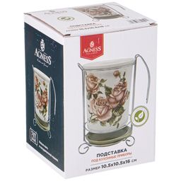 ПОДСТАВКА ПОД КУХОННЫЕ ПРИБОРЫ КОРЕЙСКАЯ РОЗА 10,5*10,5*16 СМ - Agness фото 2
