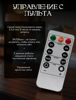 Свечи 3шт (с пультом) (3642)