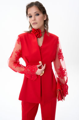 Пиджак Хейзел (красный) - Эльза фото 4