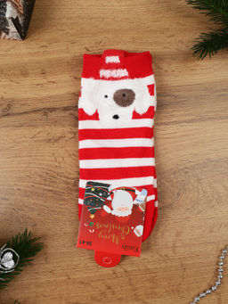 Носки р. 35-40 Новый год короткие / L819 / уп 10/1200/ ОДНА ПАРА/ МАРКА