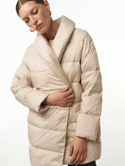 Conso/SM 230104 - light beige Пуховое полупальто фото 4