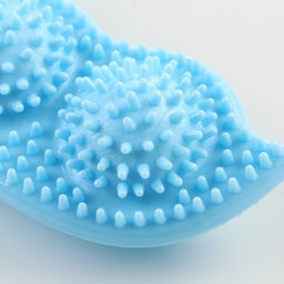 Игрушка для собак Горох, TPR, массажная, 12 х 3,5 х 5 см, голубая - Пижон фото 3