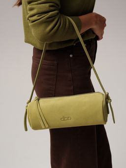 Замшевая сумка Tube DBR 31343 киви/велюр фото 5