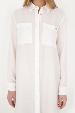 Женское тканое платье цвета экрю - U.s. polo assn фото 13