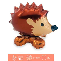 Цена за 2 шт. Воздушный шар фольгированный 15" «Ёж», под воздух