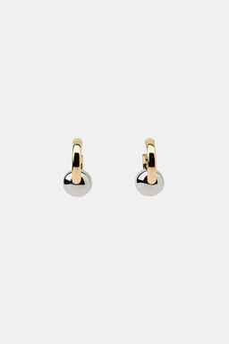 MISMATCHED HOOP AND BALL EARRINGS - Zara фото 4