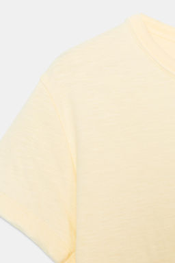 CAMISETA ALGOD?N MANGA CORTA / Amarillo - Zara фото 7