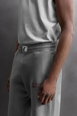 PRINTED TEXT JOGGING TROUSERS - Zara фото 14