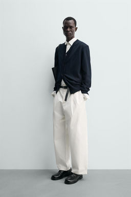 PANTAL?N WIDE FIT PLIEGUES / Crudo - Zara фото 4