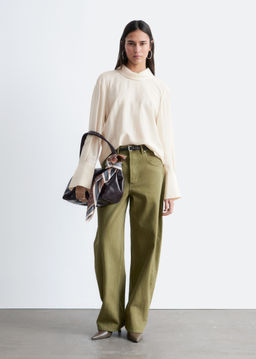Blusa con cuello alzado doblado - H&m фото 2