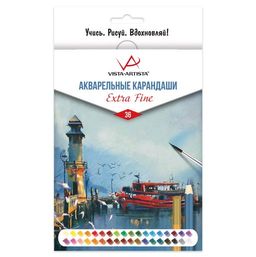VISTA-ARTISTA Extra Fine VAWPS-36 Акварельные карандаши набор заточенный 4 х 36 цв