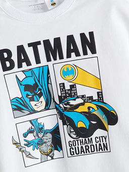 Bisiklet Yaka Batman Bask?l? Erkek ?ocuk Ti??rt