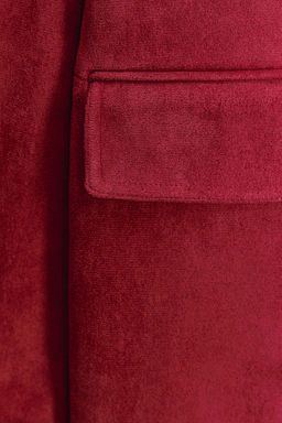 FAUX SUEDE FROCK COAT