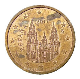 Монета 2 евроцента 2017 года Испания