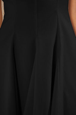 TRENDYOLMILLA Lacivert Cizgili Etegi Belden Ac?lan Bisiklet Yaka Mini Poliviskon Dokuma Elbise TWOAW25EL00244  фото 3