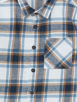 Uzun Kollu Ekose Desenli Erkek ?ocuk Oduncu G?mlek