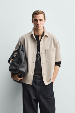 SOBRECAMISA CONFORT NON IRON / Tostado claro