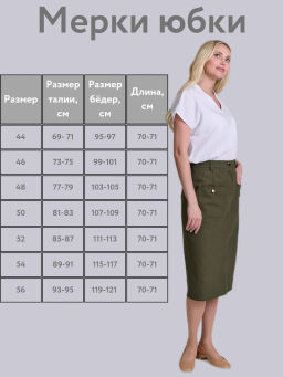 Джинсовая юбка А-силуэта хлопок