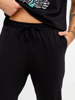 Комплект мужской (футболка, брюки) черный с принтом в виде дракона - Mark formelle фото 4