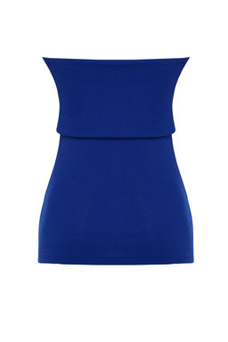 Trendyolmilla Beyaz Straplez Yaka Yandan Fermuarl? Krep Orme Bluz TWOSS23BZ00928  фото 10