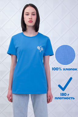Арт. 3173 Футболка женская 44-52 (5 шт) Цвет:небесный - Калинка фото 2