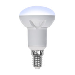 LED-R50 7W/4000K/E14/FR/DIM PLP01WH Лампа светодиодная, диммируемая. Форма "Рефлектор", матовая. Серия Яркая. Белый свет (4000K). Картон. ТМ Uniel.