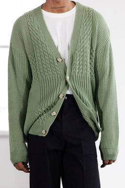 TRENDYOL MAN Limited Edition Mint FL Erkek Regular V Yaka Sac Orgu Triko H?rka TMNAW25HI00005 - Trendyolmilla фото 3