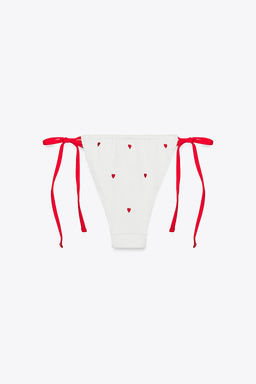 EMBROIDERED ELASTICATED BIKINI BOTTOMS - Zara фото 5