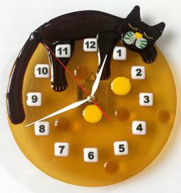 Настенные часы Кот на луне