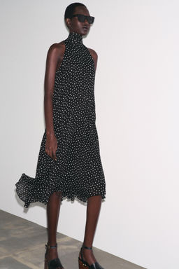 ZW COLLECTION HALTER POLKA DOT DRESS - Zara фото 11