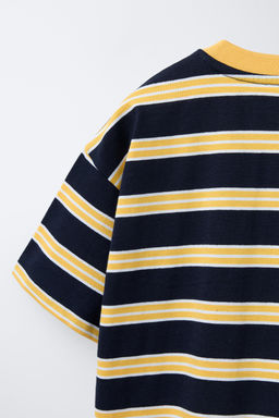 STRIPED T-SHIRT WITH EMBROIDERED SLOGAN - Zara фото 4