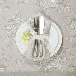 Столовый набор Шантильи:скатерть 150*250 см.+12 салф. рогожка - Лен поволжья фото 3