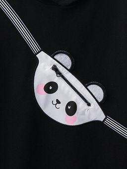 Kap??onlu Bask?l? Uzun Kollu K?z ?ocuk Elbise - Waikiki фото 3