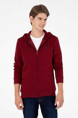 Мужской бордово-красный свитшот Неожиданная скидка в корзине