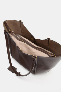 BOLSO MAXI SHOPPER / Marr?n - Zara фото 4