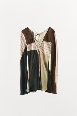 PRINTED SATIN TOP - Zara фото 6
