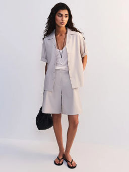 Шорты из вискозы и хлопка с отворотами ZR2605012116-60 / Zarina