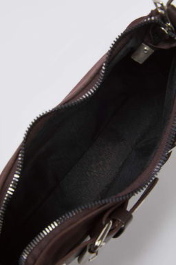 Kahverengi Kusgozu Kemer Toka Detayl? Orta Boy Kad?n Baget Omuz Canta TAKSS25OC00069