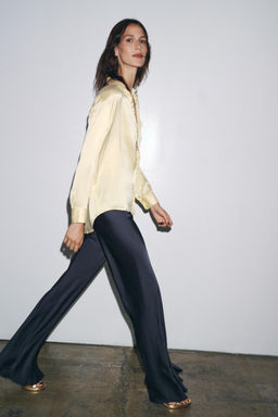 ZW COLLECTION SATIN FLARE TROUSERS