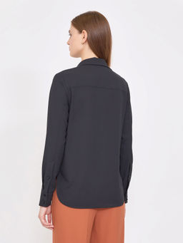 ШОК ЦЕНА - Рубашка однотонная B2875/carbid - Emka фото 5