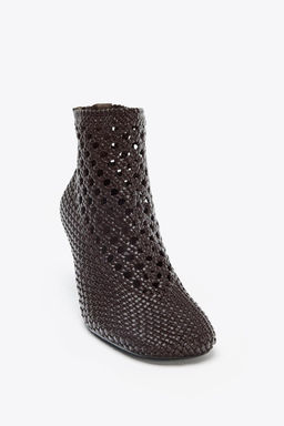 BRAIDED HEELED ANKLE BOOTS - Zara фото 5