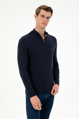 Мужской темно-синий свитер Неожиданная скидка в корзине