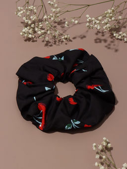 Цена за 3 шт. Резинка для волос "Орбита гранд" вишенки, 15 см, чёрный