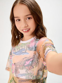 ACOOLA / Блузка детская для девочек Chaika набивка  фото 3