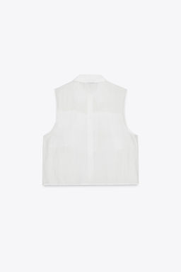 SEMI-SHEER TOP WITH RUFFLES - Zara фото 2