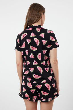 Trendyolmilla Pembe %100 Pamuklu Karpuz Desenli F?rf?rl? Sortlu Orme Pijama Tak?m? THMSS21PT0670 фото 23