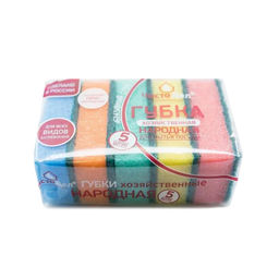 Набор губок для посуды 5 шт. "ЧистоДел" "Народная" арт. 597-167 ВЫВОД