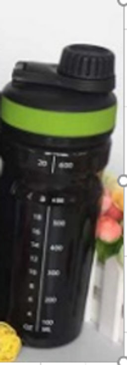 Бутылка/Шейкер YOUBETTER SHSD-600 винт.крышка, антискольз. вставка, чёрно-зелёный для спортивного питания 600ML/уп60